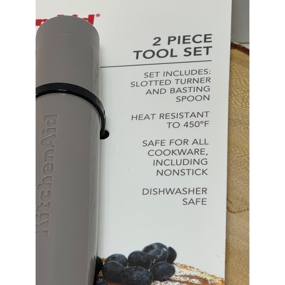 Kitchenaid Gray two piece‎ tool, set Turnerand pasting spoon new with tags! - Picture 2 of 6